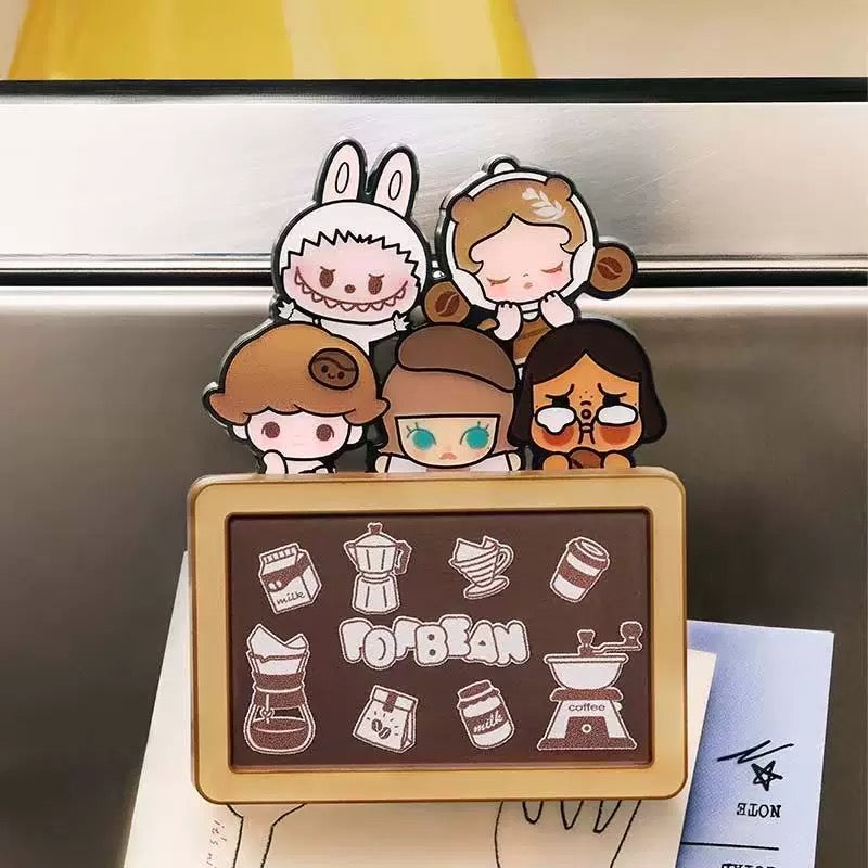A154-8 팝 빈 커피 공장 시리즈 냉장고 자석 블라인드 박스