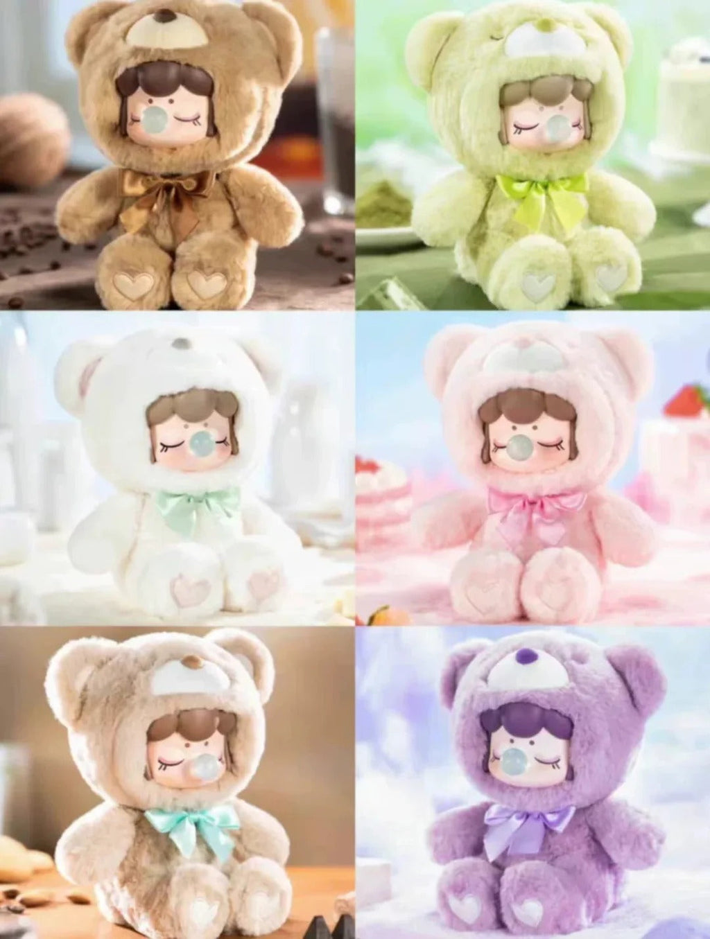 A100-6 NANCI 낸시 초콜릿 컬러풀 플러시 베어 랜덤 박스