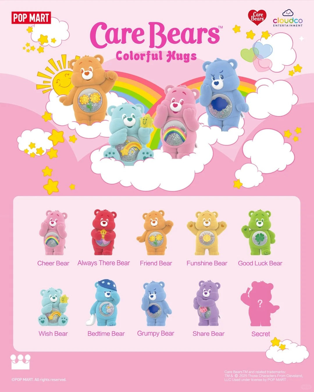 B12-9 Care bears 케어베어스 컬러풀 베어 에디션 랜덤 피규어