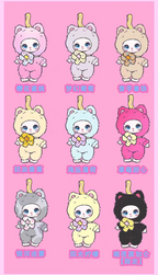 A02-8 Liila 릴라의 행운의 고양이 V1 시리즈 플러시 인형 블라인드 박스