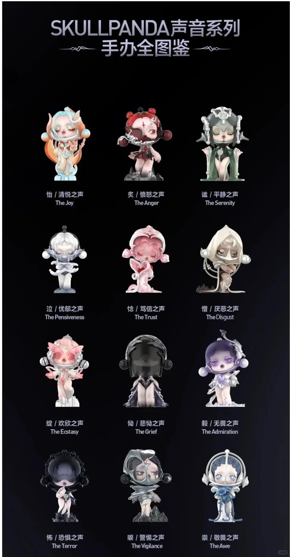 B16-12 skullpanda 스컬판다 소리 시리즈 랜덤 피규어